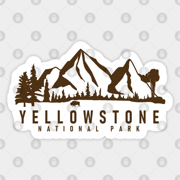 Yellowstone National Park Sticker by Etopix